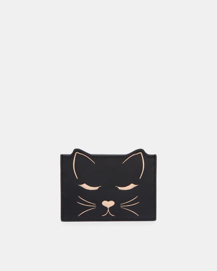 Ted Baker Cat Motif Leather Card Holder