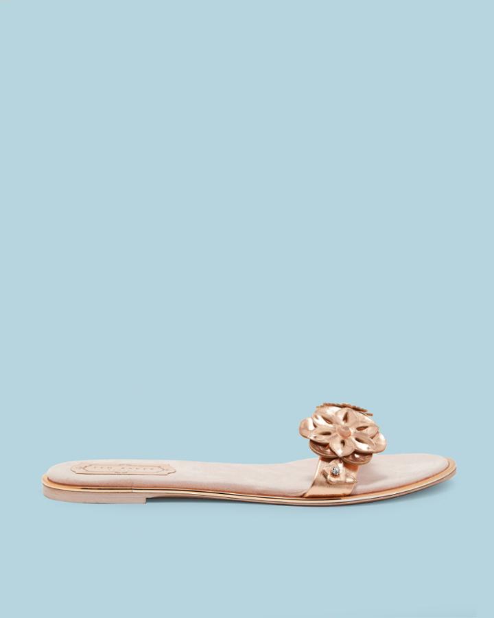 Ted Baker Floral Embellished Flat Sandals