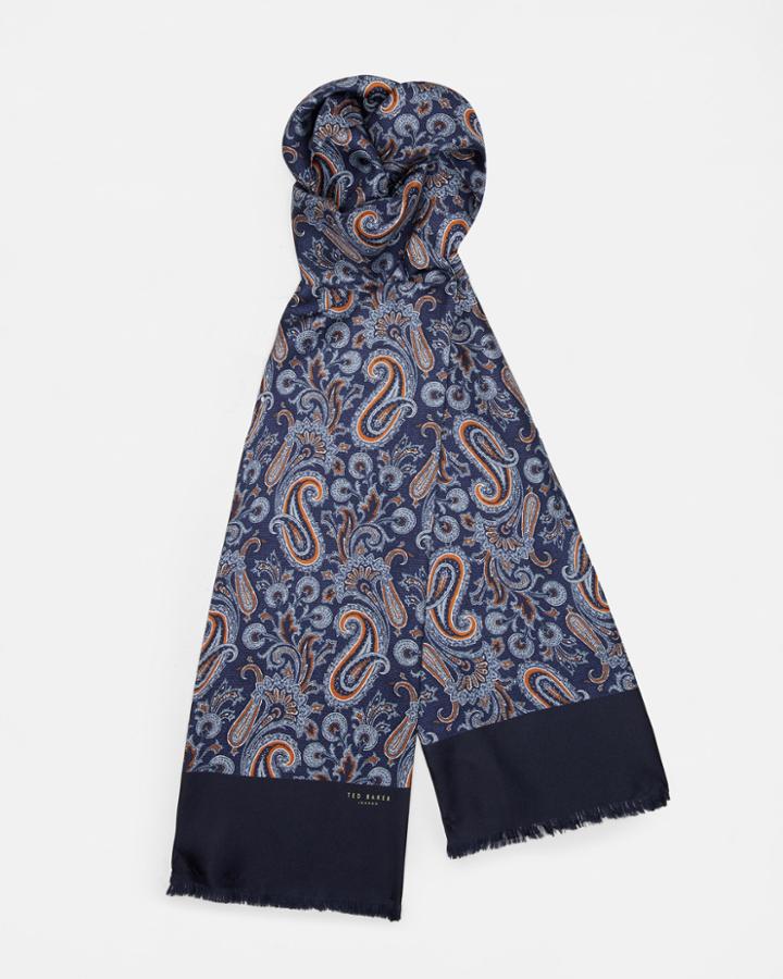 Ted Baker Paisley Printed Silk Scarf
