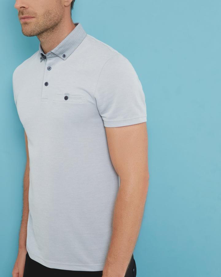 Ted Baker Geo Print Collar Polo Shirt