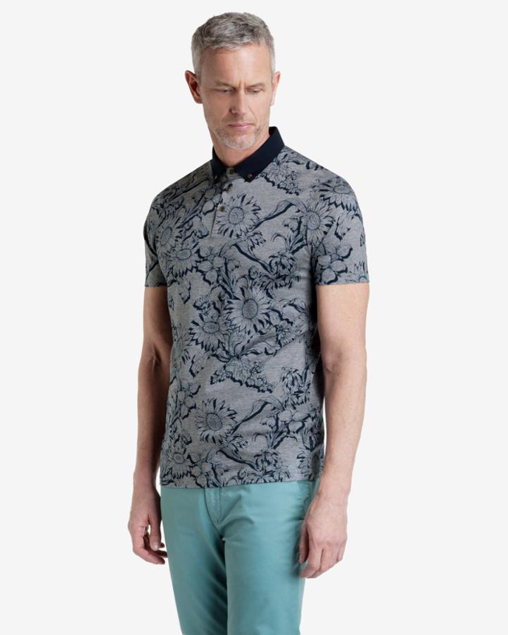 Ted Baker Tall Graphic Print Polo Shirt