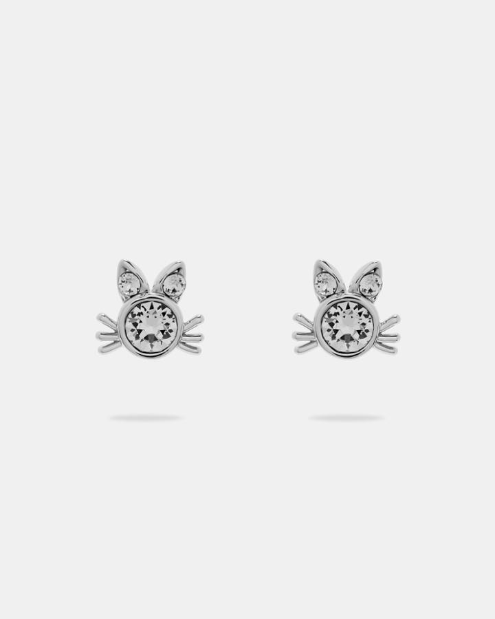 Ted Baker Swarovski Crystal Kitten Stud Earrings