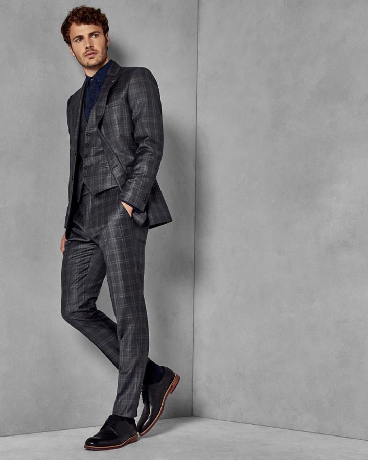 Ted Baker Checked Wool Waistcoat