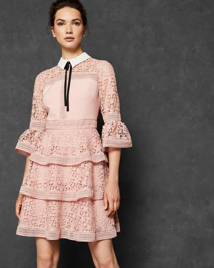 Ted Baker Star Lace Ruffle Dress