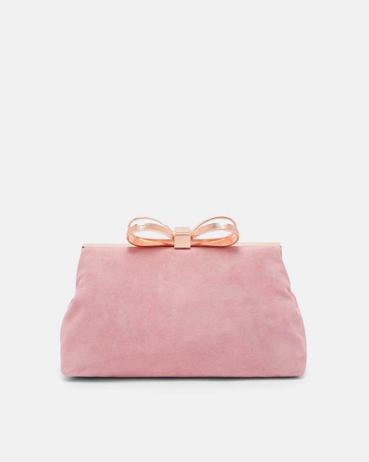 Ted Baker Suede Bow Clutch Bag