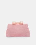 Ted Baker Suede Bow Clutch Bag