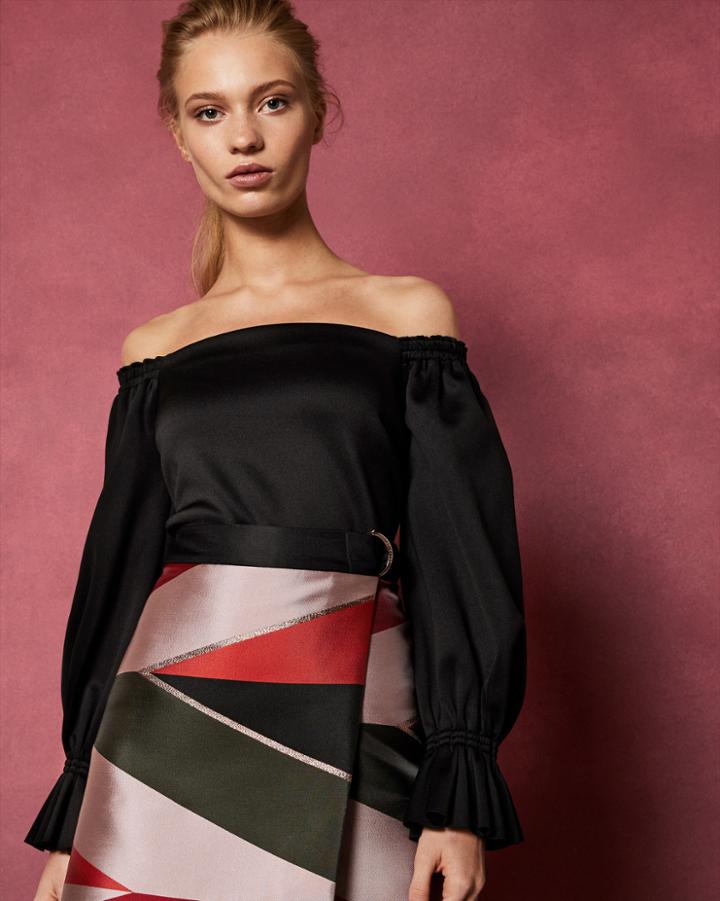 Ted Baker Long Sleeve Bardot Top