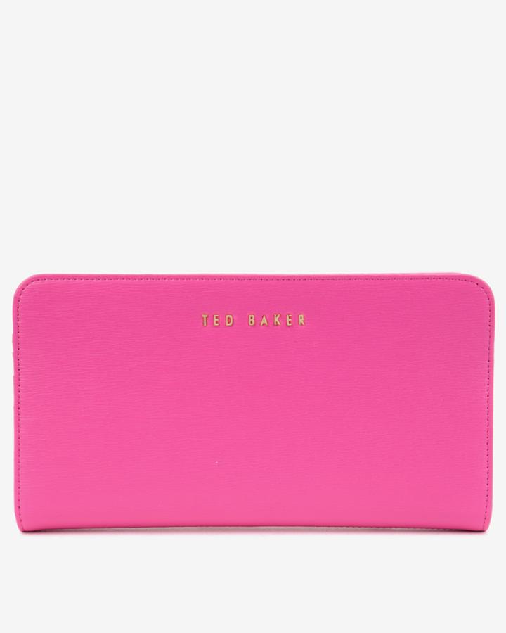 Ted Baker Crosshatch Leather Travel Wallet