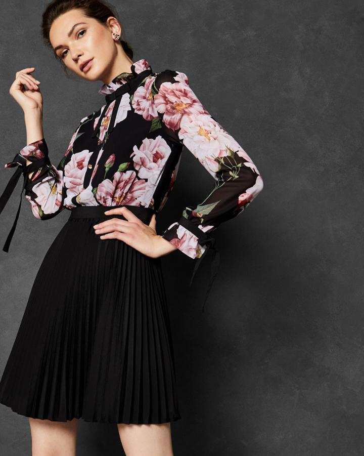 Ted Baker Iguazu Frill Bow Sleeve Dress