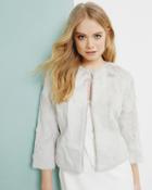 Ted Baker Collarless Goat Fur Jacket