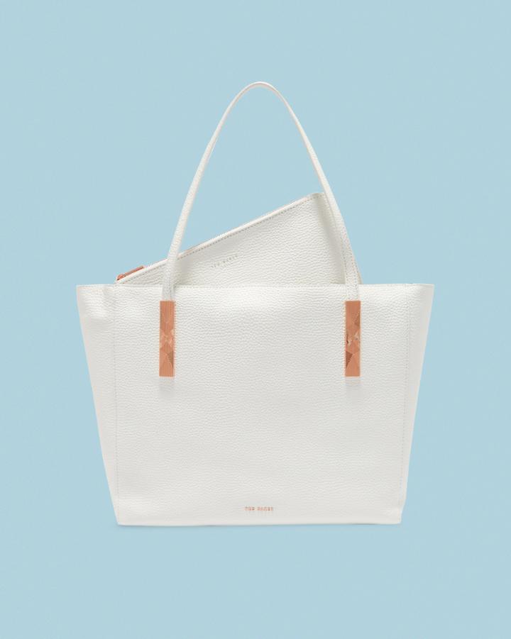 Ted Baker Large Zipped Leather Tote Bag