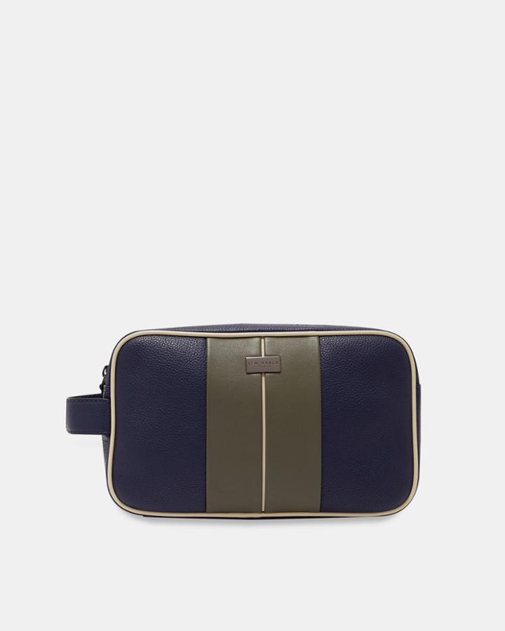 Ted Baker Striped Leather Wash Bag