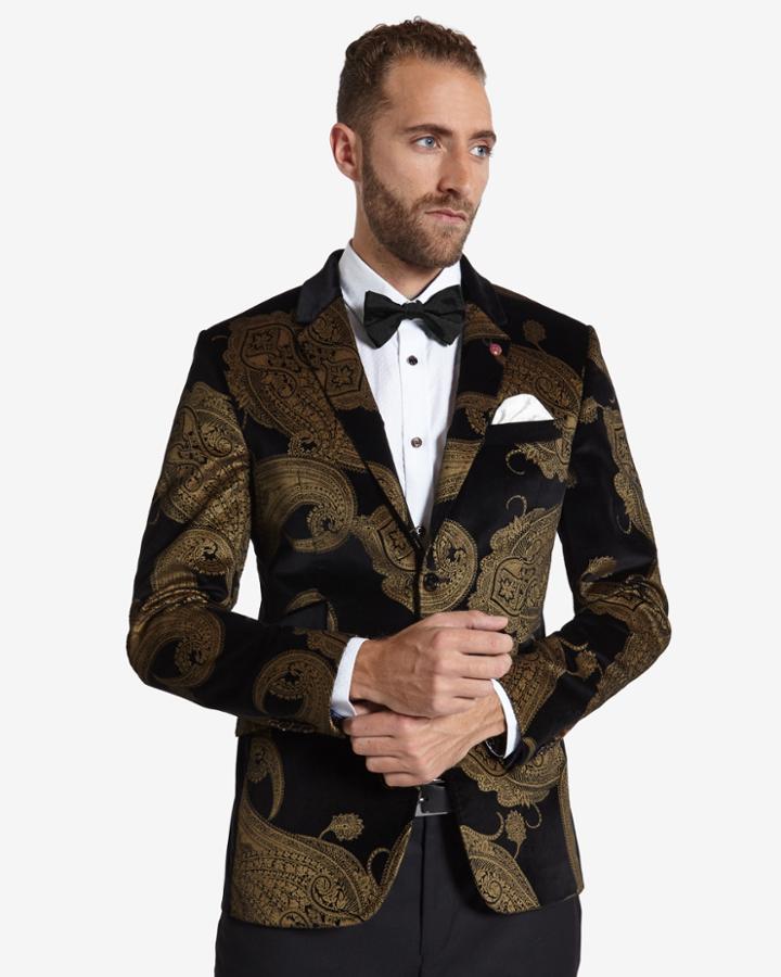 Ted Baker Deluxe Paisley Velvet Jacket