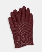 Ted Baker Quilted Bow Leather Gloves