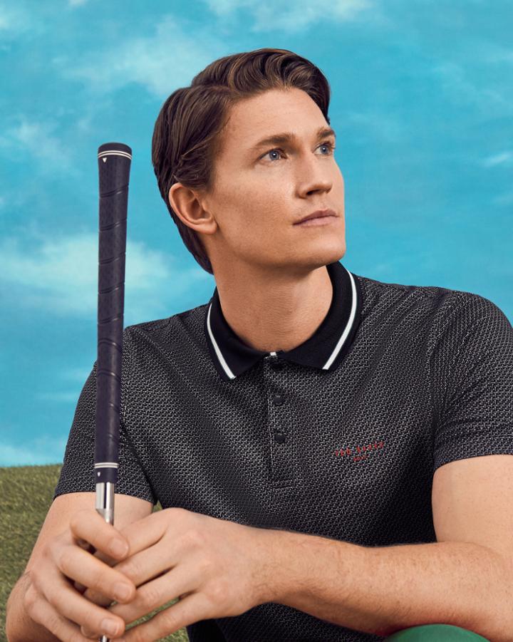 Ted Baker Golf Tee Pattern Polo Shirt