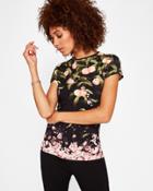 Ted Baker Blossom Fitted T-shirt Black