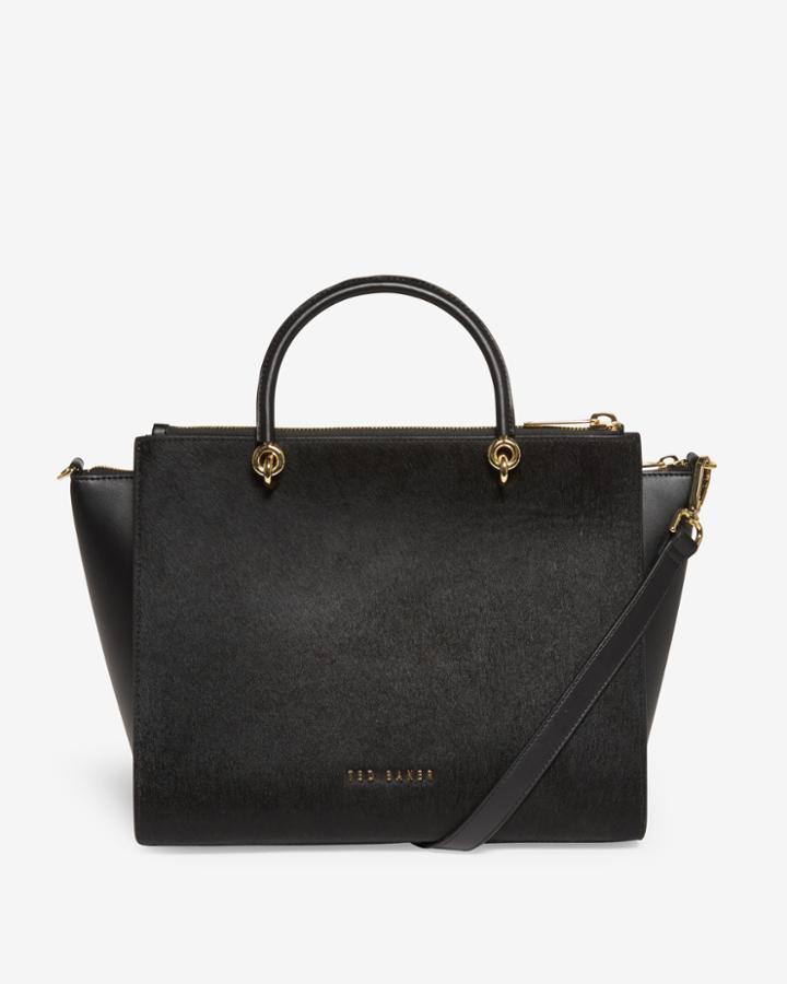 Ted Baker Large Textured Leather Zip Tote Bag