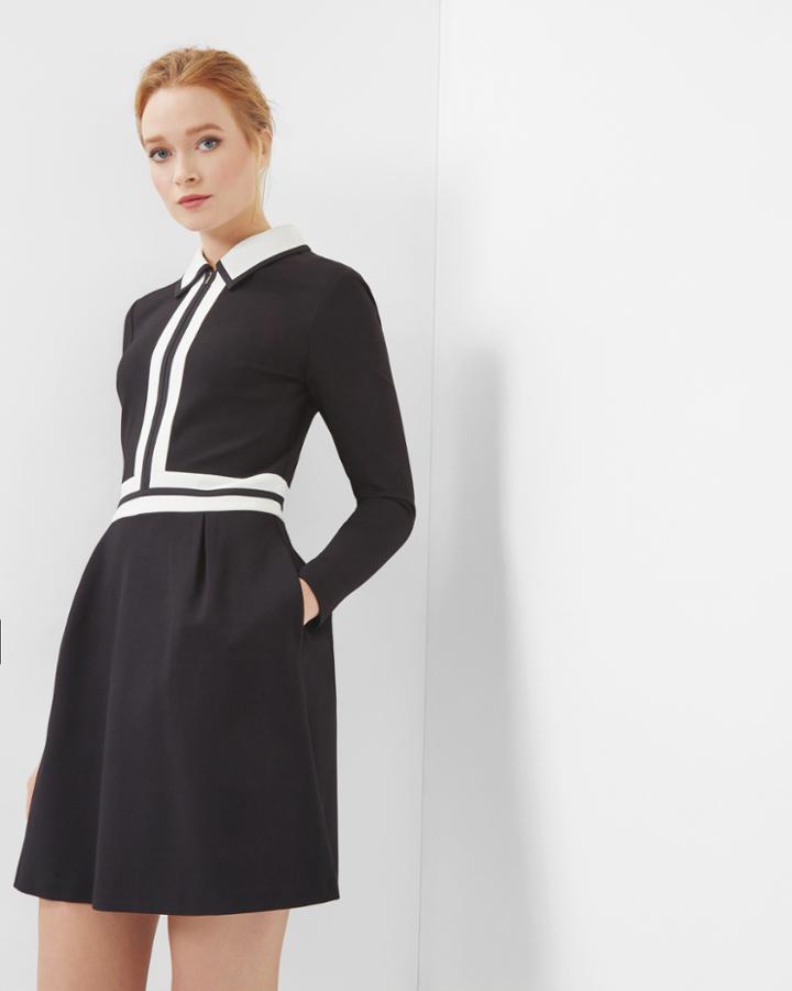 Ted Baker Colour Block Collared Dress