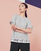 Ted Baker Geo Floral Print T-shirt Mid