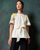 Ted Baker Tranquility Cotton Tie Waist Top