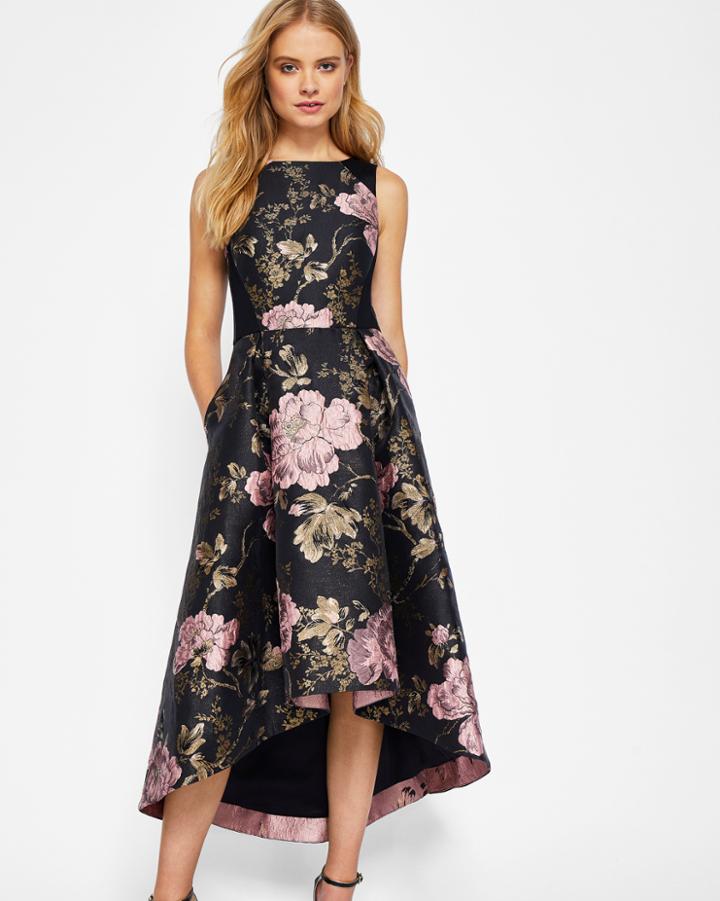 Ted Baker Jacquard Dipped Hem Dress