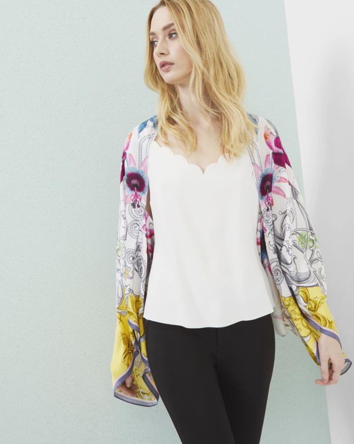 Ted Baker Passion Flower Silk Cape
