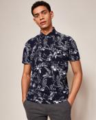 Ted Baker Printed Cotton-blend Polo