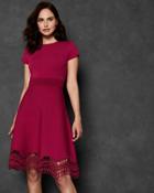 Ted Baker Lace Trim Knitted Skater Dress