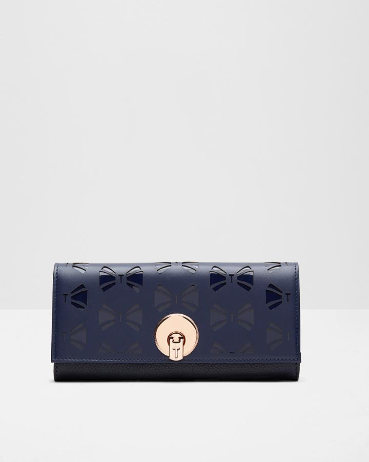 Ted Baker Cut-work Bow Leather Matinee Wallet