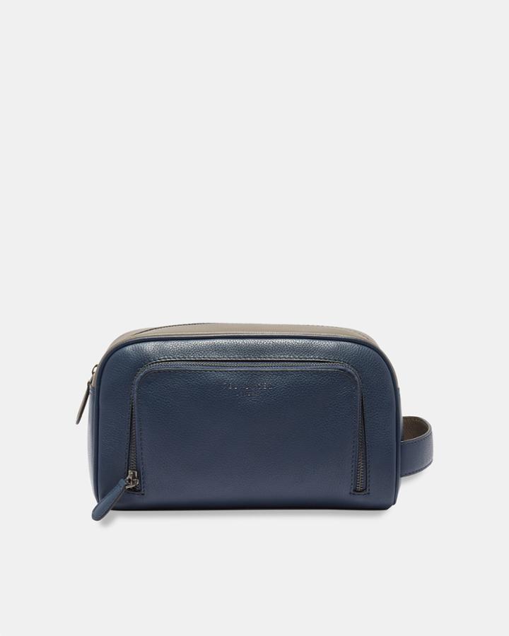 Ted Baker Leather Color-block Wash Bag