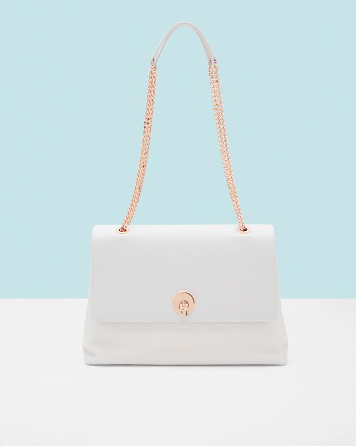 Ted Baker Leather Circle Lock Shoulder Bag