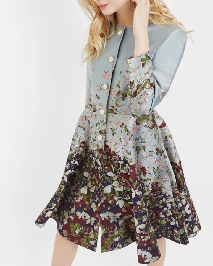 Ted Baker Entangled Enchantment Collarless Coat
