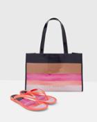 Ted Baker Marina Mosaic Shopper Bag And Flip Flop Set