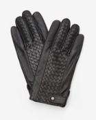 Ted Baker Panelled Weave Leather Gloves