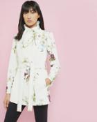 Ted Baker Spring Meadow Wool And Cashmere-blend Wrap Coat Ivory