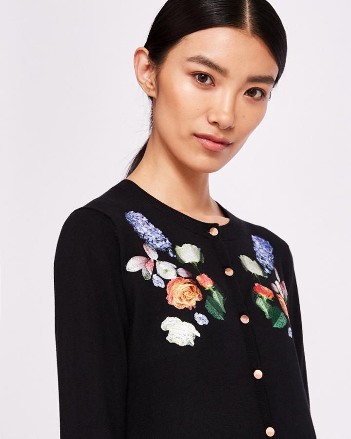 Ted Baker Kensington Floral Embroidered Cardigan