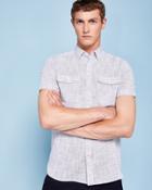 Ted Baker Textured Linen Short-sleeved Shirt