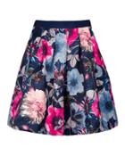 Ted Baker Neon Poppy Pleated Skirt