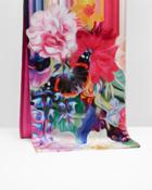 Ted Baker Floral Swirl Long Silk Scarf