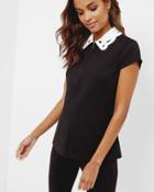 Ted Baker Embroidered Collar Front-zip Top