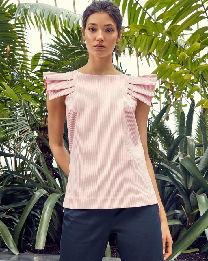 Ted Baker Frill Shoulder Cotton Top