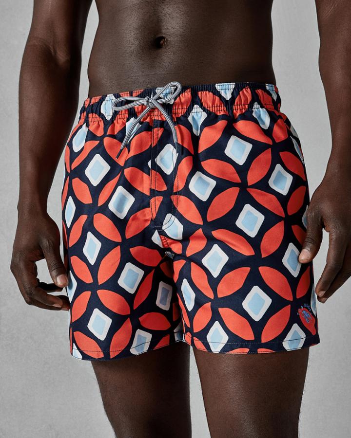 Ted Baker Large Geo Print Swim Shorts