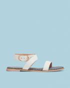 Ted Baker Flat Cross Strap Leather Sandals