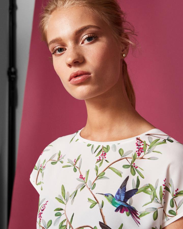 Ted Baker Highgrove Woven Front T-shirt