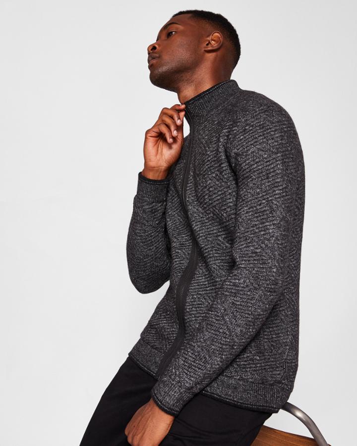 Ted Baker Wool-blend Zip-through Jacket