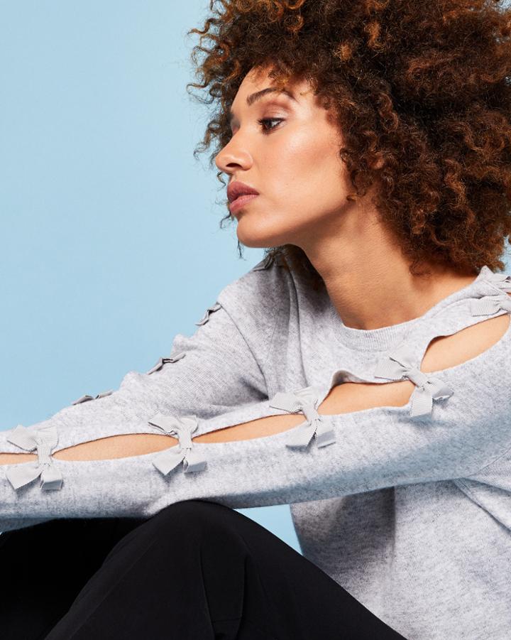 Ted Baker Bow Detail Cashmere-blend Sweater