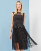Ted Baker Lace Pleated Mesh Dress