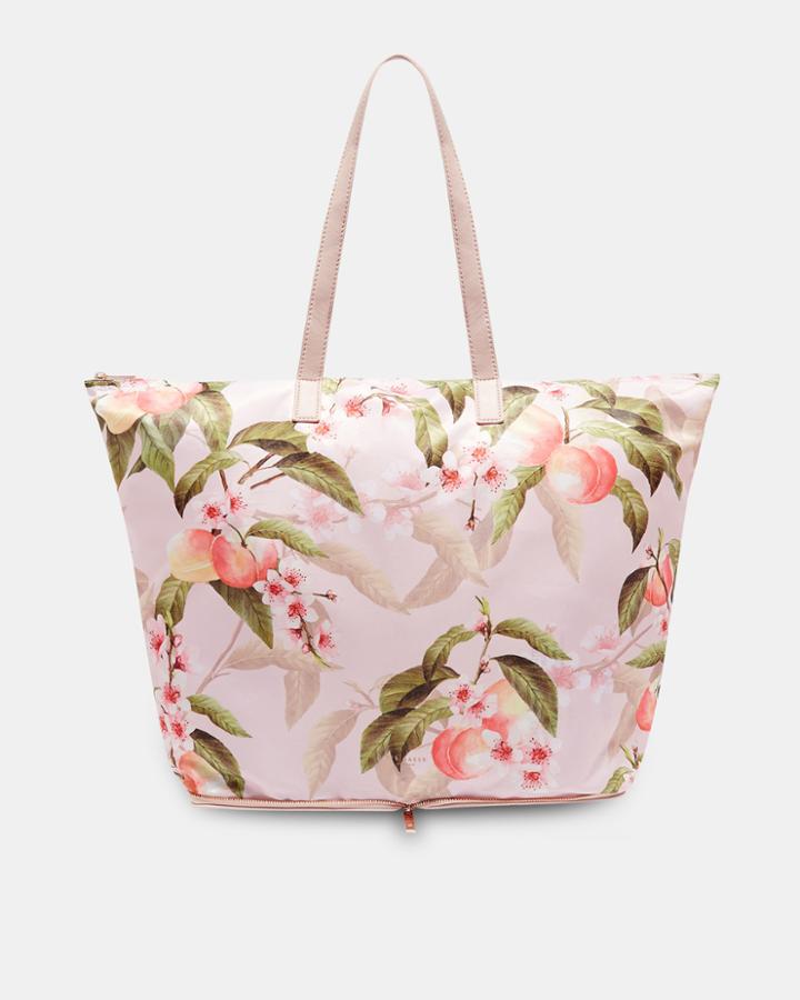 Ted Baker Blossom Foldaway Shopper Bag Light Pink