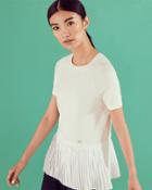 Ted Baker Pleated Layered Top Ivory