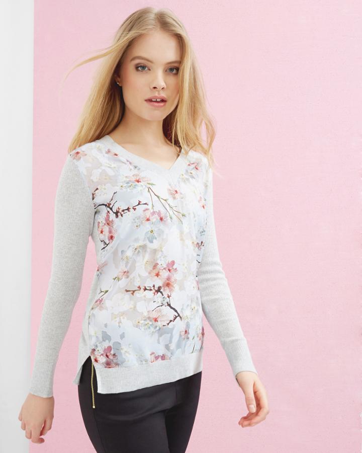 Ted Baker Oriental Blossom Silk-blend Jumper